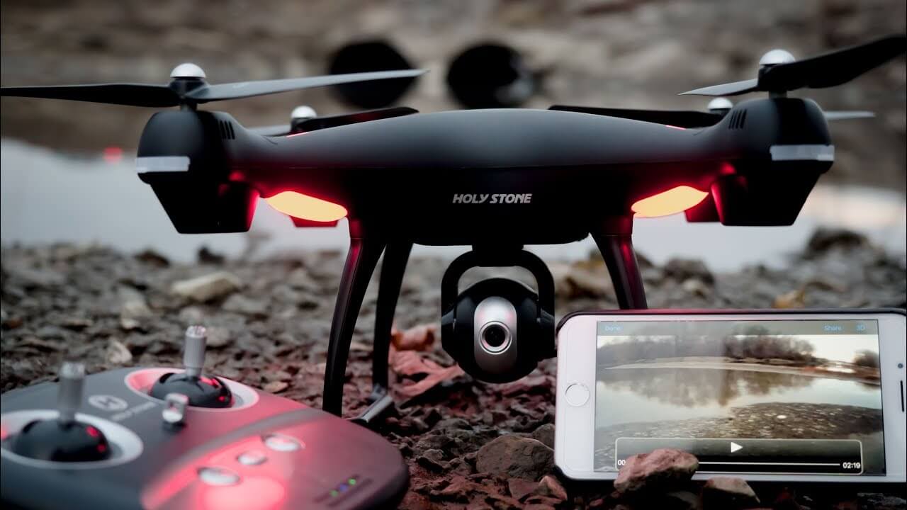 Holy Stone black drone with phone control