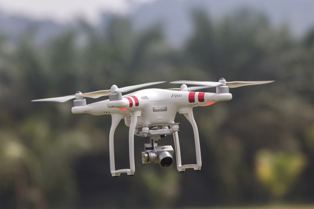 DJI Phantom 3 Standard taking a picture