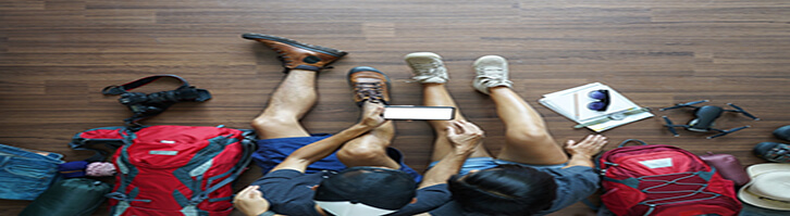 Travel gear before drone vacation