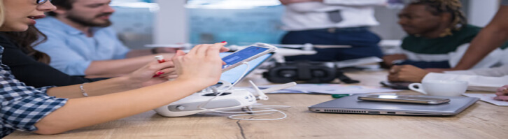SaverDrone Company Workers At their office